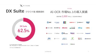 《AI OCR市場No.1導入実績のOCR:DX Suite》